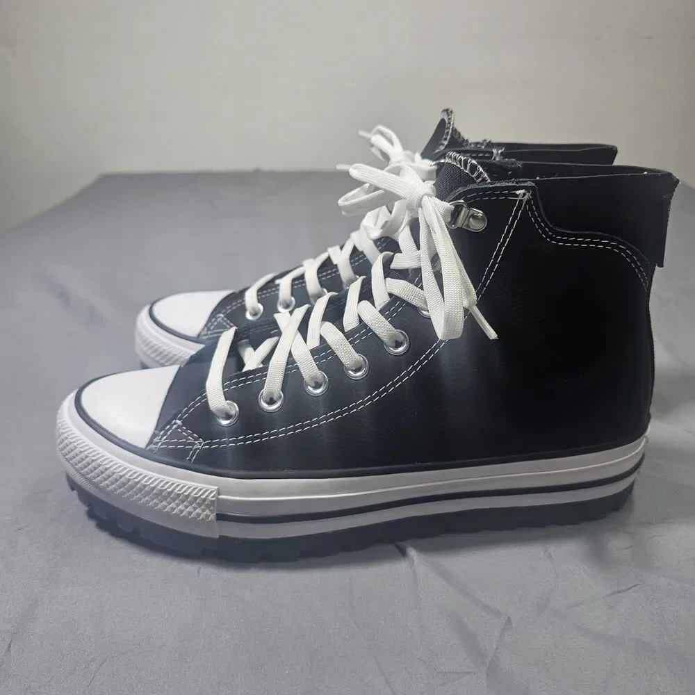 Converse Chuck Taylor All Star City Trek Black Waterproof Boots A04480C M S 8.5